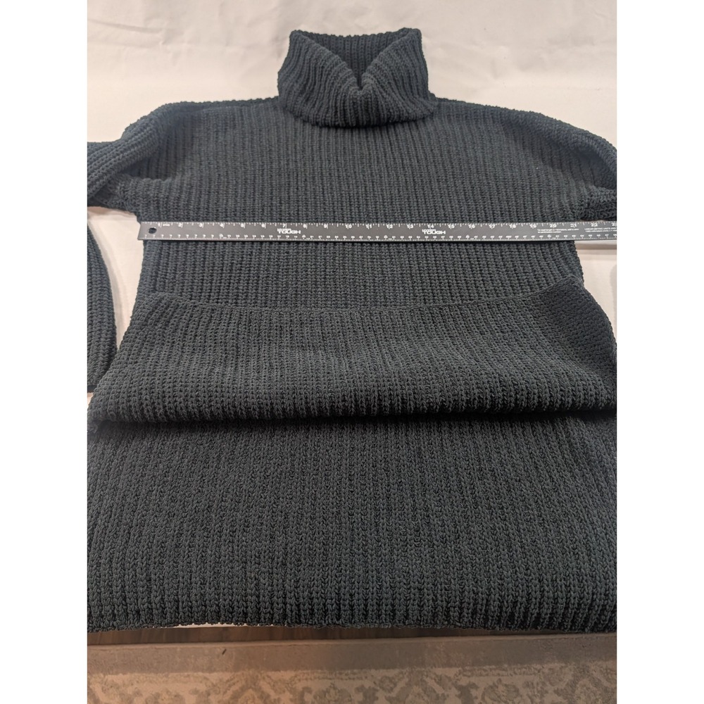 Abercrombie & Fitch Vintage Cable-Knit Turtleneck Sweater 100% Cotton Size M - Picture 7 of 8